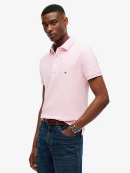 Tommy Hilfiger - Men Pink Solid/Plain Cotton Polo T-Shirt