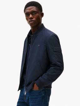 Tommy Hilfiger - Men Blue Solid/Plain Polyester Jacket