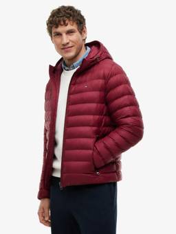 Tommy Hilfiger - Men Purple Solid/Plain Nylon Jacket