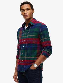 Tommy Hilfiger - Men Blue Checks Cotton Shirt