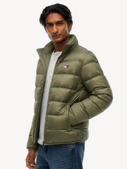 Tommy Hilfiger - Men Green Solid/Plain Nylon Jacket
