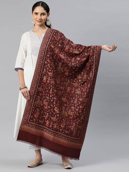 HK colours of fashion - Woven Maroon Stole