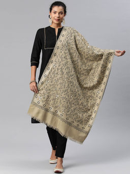 HK colours of fashion - Woven Beige Stole