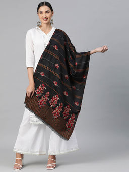 HK colours of fashion - Woven Black Stole