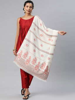 HK colours of fashion - Woven Off White Stole