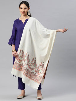HK colours of fashion - Woven Off White Stole