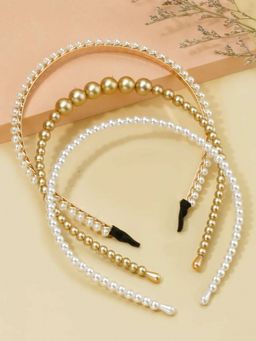 EL REGALO - Hairband for Kids Girls Gold (Set of 3)