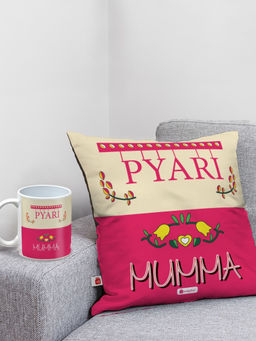 Indigifts - Romantic Cushionwith Filler Ceramic Mug 325ml (12x12), Mothers Day Gift