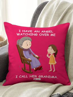Indigifts - Angel Grandma Red Cushion Filler with Filler, Mothers Day Gift