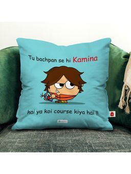 Indigifts - Printed Cushion Cover with Filler Kamina Polysatin (12x12 inches)