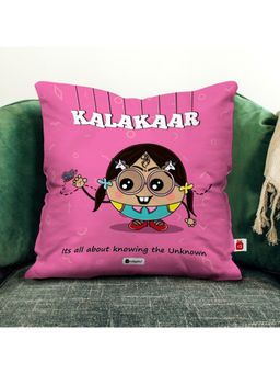 Indigifts - Friendship Day for Best Friend Kalakaar Printed Cushion Cover with Filler (12x12 inches)