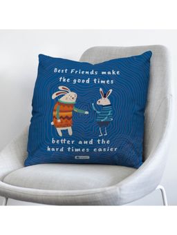 Indigifts - Printed Cushion Cover with Filler The Good Times Better Polysatin (12x12 inches)