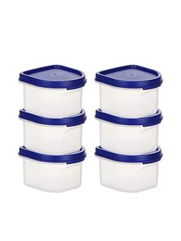 Kuber Industries - Plastic Unbreakable Food Storage Jar 250 ML,Pack of 6 (White)