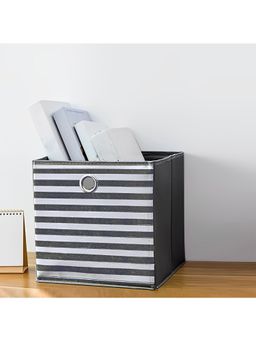 Kuber Industries - Foldable Front Grab Handle Wardrobe, Closet Organizer (Navy Blue)