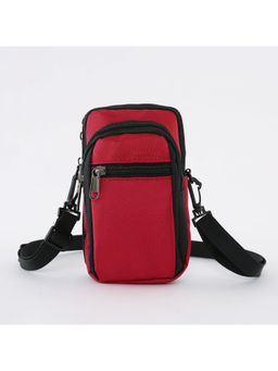 Kuber Industries - Passport Holder For Men & Women Nylon Passport Pouch For Luggage (Red)