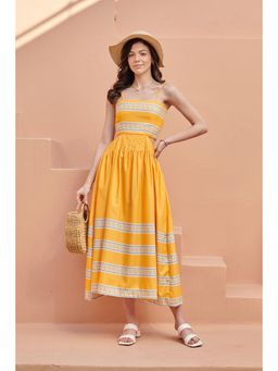 Pasha India - Yellow Criss-Cross Back Dress