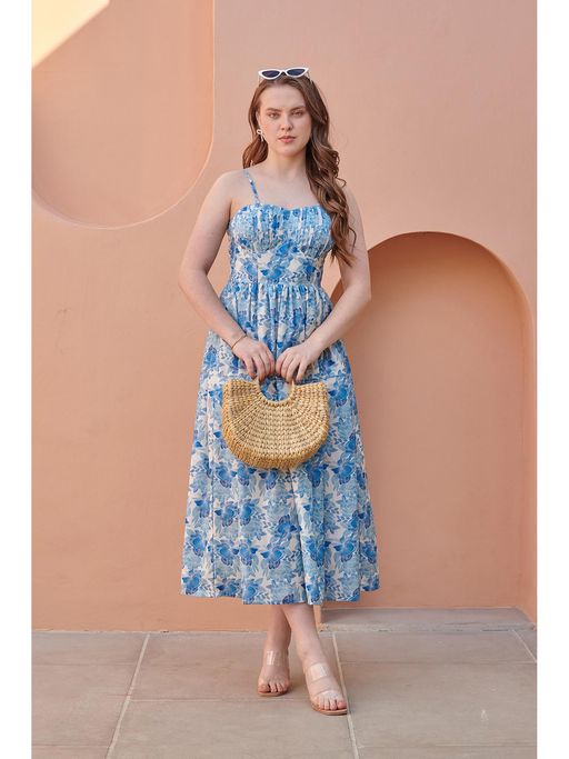 Buy Pasha India Seashell Cream Corset Midi Dress (XS) Online
