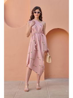 Pasha India - Pink Sand One-Shoulder Dress (Set of 2)