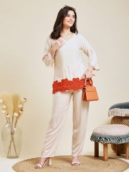 MOKOSH - Off White Embroidered Kurta with Pant
