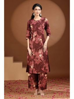 Cotton Culture - Purple Pure Cotton Printed Kurta with Pant