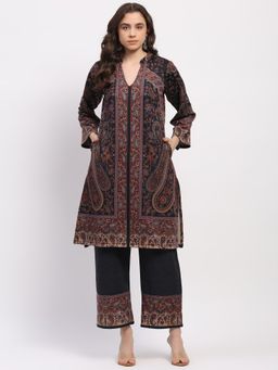 ME & I - Black Acrylic Blend Printed Kurta and Pant