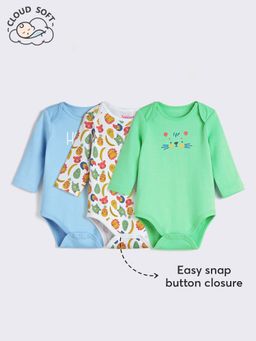 Hopscotch - 3 Pack Bio-Finished Cotton Onesies