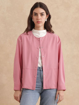 RAREISM - Indow Dusky Pink Plain Regular Jacket