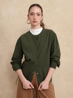 RAREISM - Indow Primary Olive Plain Regular Jacket