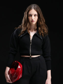 RAREISM - Serpen Primary Black Plain Relaxed Jacket