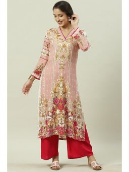 Biba - Beige Printed Kurta