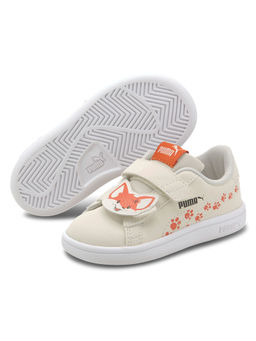 Puma - Smash v2 Animals V Babies Beige Printed Casual Shoes