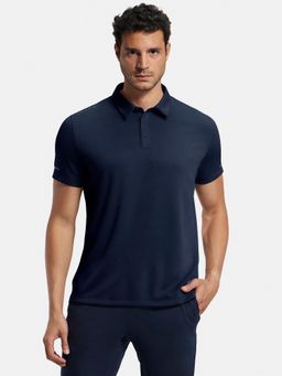 Jockey - MV41 Men Recycled Microfiber Elastane Active Wear Polo T-shirt - Navy