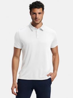 Jockey - MV41 Men Recycled Microfiber Elastane Active Wear Polo T-shirt - White