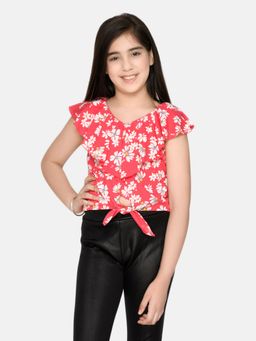 Spunkies - Sunflower Crop Top New Print Red