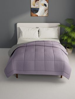 BIANCA - Purple Solid Air Cool Microfiber Reversible Comforter for All Weather