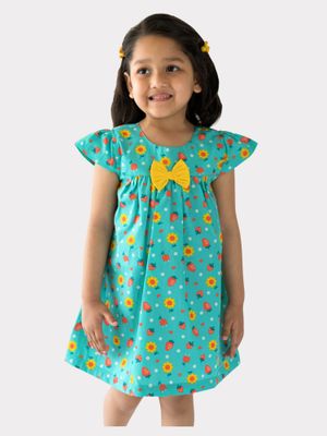 Campana Girls Ruby Crossover Dress - Pastel Checks - Pink & Multicolour