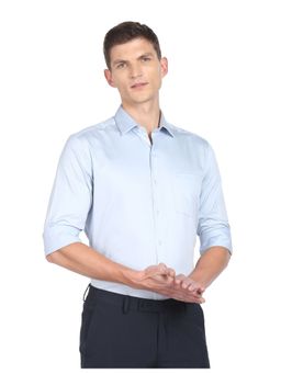 Arrow - Men Light Blue Spread Collar Solid Formal Shirt
