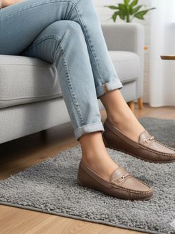 Shoetopia - Comfort Beige Driving Loafers