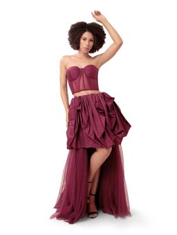 MODO CALDO - Purple Harmony Solid Corset and Skirt