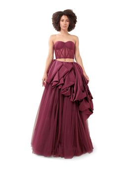 MODO CALDO - Purple Infinity Solid Corset and Skirt
