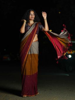 Suta - Multicolour Mulmul Cotton Saree without Blouse