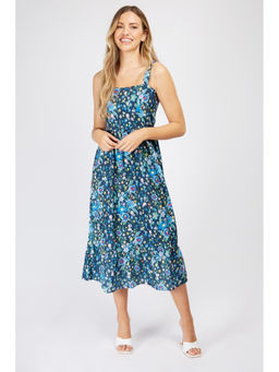 Trendyol - Navy Aztec Floral Midi Dress