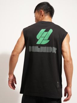 HIGHLANDER - Soli Crew Neck Cotton Relaxed Fit T-Shirt - Black