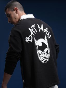 HIGHLANDER - Warner Bros Men Black Drop Shoulder Polo T-Shirt