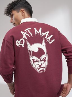 HIGHLANDER - Men Batman Cotton Polo T-Shirt - Maroon