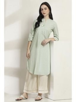 Rangriti - Women Green Viscose Rayon Straight Kurta