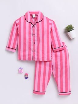 Clt.s - Pink Stripes Shirt and Pyjama (Set of 2)