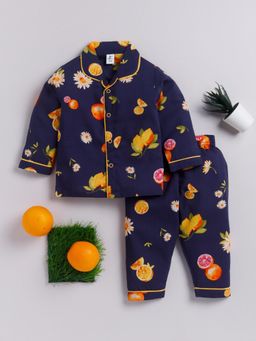 Clt.s - Blue Printed Shirt and Pyjama (Set of 2)