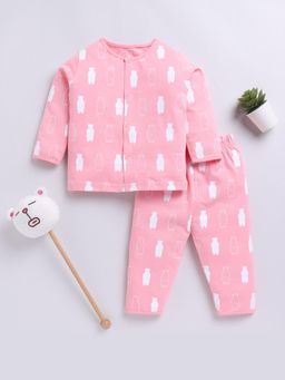 Clt.s - Pink Printed Shirt and Pyjama (Set of 2)