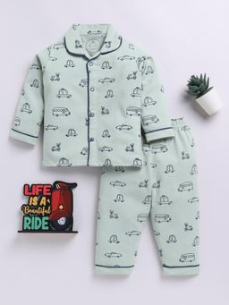 Clt.s - Green Printed Shirt and Pyjama (Set of 2)